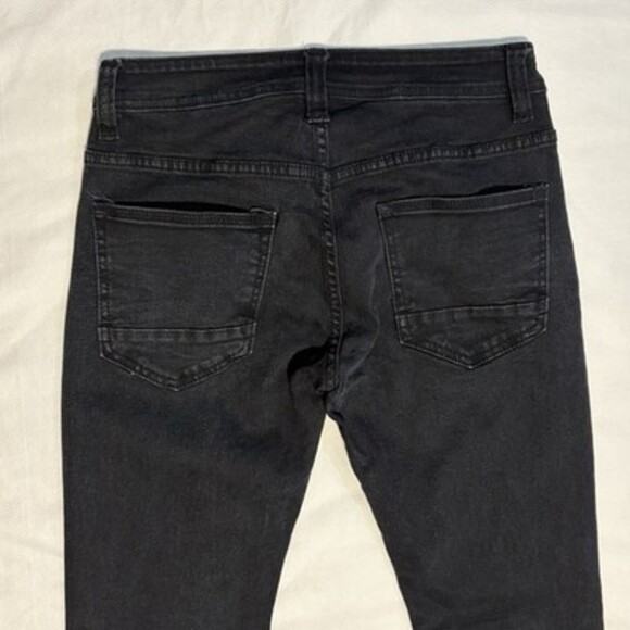 Free Planet Black Skinny Jeans Men’s 28x30 Stretch Slim Fit Denim Pants - Picture 4 of 12